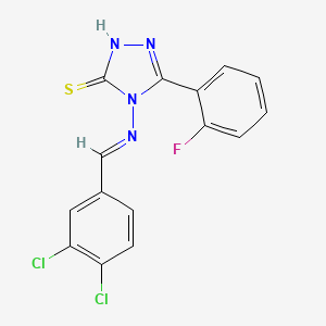 4-((3,4-Dichlorobenzylidene)amino)-5-(2-fluorophenyl)-4H-1,2,4-triazole-3-thiol