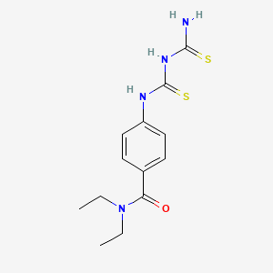 molecular formula C13H18N4OS2 B12008296 4-[(Carbamothioylcarbamothioyl)amino]-N,N-diethylbenzamide CAS No. 92034-82-7