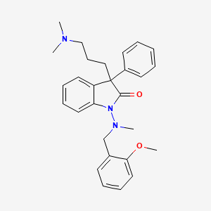 3-(3-(Dimethylamino)propyl)-1-((o-methoxybenzyl)methylamino)-3-phenyl-2-indolinone