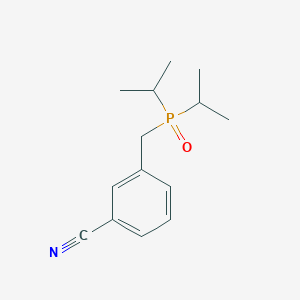 molecular formula C14H20NOP B1200845 3-[(二异丙基甲酰基)甲基]苯甲腈 CAS No. 81373-49-1