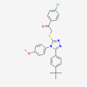 2-{[5-(4-tert-butylphenyl)-4-(4-methoxyphenyl)-4H-1,2,4-triazol-3-yl]sulfanyl}-1-(4-chlorophenyl)ethanone