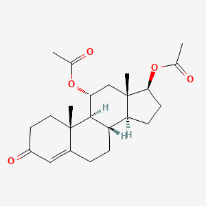molecular formula C23H32O5 B1200852 11alpha-Hydroxytestosterone diacetate CAS No. 6296-02-2