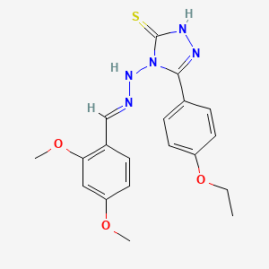 2,4-Dimethoxybenzaldehyde [3-(4-ethoxyphenyl)-5-sulfanyl-4H-1,2,4-triazol-4-YL]hydrazone