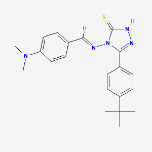 5-(4-Tert-butylphenyl)-4-({(E)-[4-(dimethylamino)phenyl]methylidene}amino)-4H-1,2,4-triazol-3-YL hydrosulfide