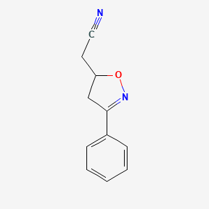 2-(3-Phenyl-4,5-dihydro-1,2-oxazol-5-yl)acetonitrile