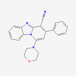 1-(4-Morpholinyl)-3-phenylpyrido(1,2-A)benzimidazole-4-carbonitrile