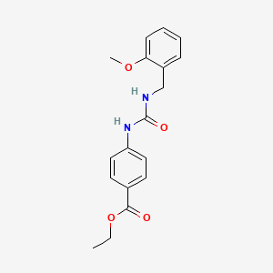 molecular formula C18H20N2O4 B1200872 4-[[[(2-Methoxyphenyl)methylamino]-oxomethyl]amino]benzoic acid ethyl ester 