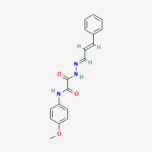 N-(4-Methoxyphenyl)-2-oxo-2-(2-(3-phenyl-2-propenylidene)hydrazino)acetamide