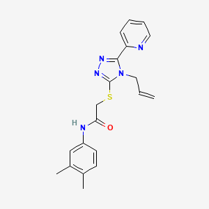 N-(3,4-dimethylphenyl)-2-[(4-prop-2-enyl-5-pyridin-2-yl-1,2,4-triazol-3-yl)sulfanyl]acetamide