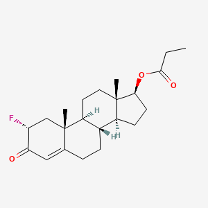 molecular formula C22H31FO3 B1200880 2alpha-Fluorotestosterone propionate CAS No. 7516-38-3
