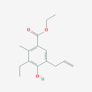 molecular formula C15H20O3 B12008820 Ethyl 5-allyl-3-ethyl-4-hydroxy-2-methylbenzoate 