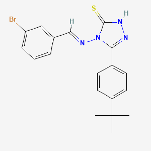 4-{[(E)-(3-bromophenyl)methylidene]amino}-5-(4-tert-butylphenyl)-2,4-dihydro-3H-1,2,4-triazole-3-thione