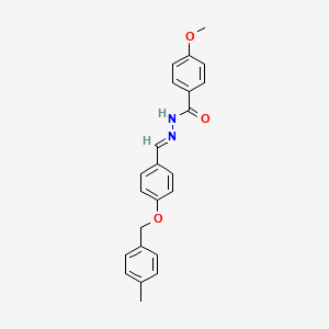 4-methoxy-N'-((E)-{4-[(4-methylbenzyl)oxy]phenyl}methylidene)benzohydrazide