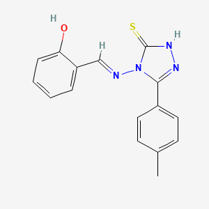 2-(((3-Mercapto-5-(4-methylphenyl)-4H-1,2,4-triazol-4-YL)imino)methyl)phenol