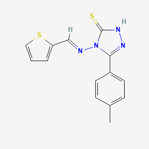 5-(4-Methylphenyl)-4-((2-thienylmethylene)amino)-4H-1,2,4-triazole-3-thiol