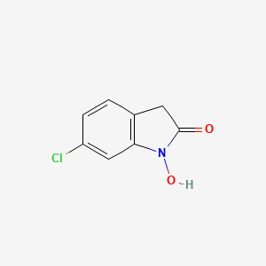 molecular formula C8H6ClNO2 B12008977 2H-Indol-2-one, 6-chloro-1,3-dihydro-1-hydroxy- CAS No. 28230-26-4