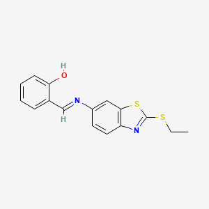 Phenol, 2-[[[2-(ethylthio)-6-benzothiazolyl]imino]methyl]-