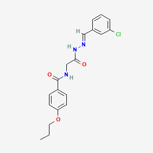 N-(2-(2-(3-Chlorobenzylidene)hydrazino)-2-oxoethyl)-4-propoxybenzamide