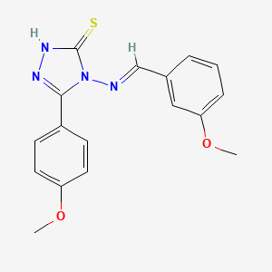 5-(4-methoxyphenyl)-4-{[(E)-(3-methoxyphenyl)methylidene]amino}-4H-1,2,4-triazole-3-thiol