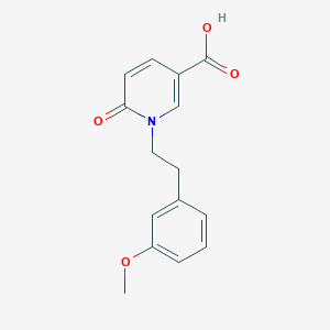 molecular formula C15H15NO4 B1200911 1-[2-(3-甲氧基苯基)乙基]-6-氧代-1,6-二氢吡啶-3-甲酸 CAS No. 3839-74-5