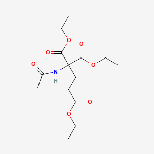 molecular formula C14H23NO7 B12009116 Triethyl 1-acetamidopropane-1,1,3-tricarboxylate CAS No. 6969-27-3