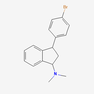 molecular formula C17H18BrN B1200915 N,N-Dimethyl-3-(4'-bromophenyl)-1-indanamine CAS No. 86945-54-2