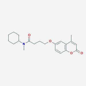 N-Cyclohexyl-N-methyl-4-((4-methyl-2-oxo-2H-chromen-6-yl)oxy)butanamide