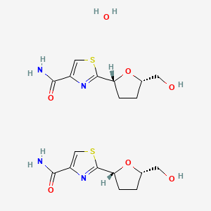 molecular formula C18H26N4O7S2 B1200916 2',3'-Dideoxytiazofurin CAS No. 135355-98-5