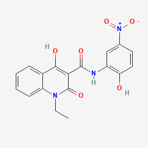 1-ethyl-4-hydroxy-N-(2-hydroxy-5-nitrophenyl)-2-oxo-1,2-dihydroquinoline-3-carboxamide