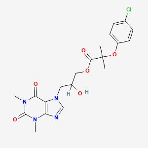 molecular formula C20H23ClN4O6 B1200917 Dyphylline clofibrinate CAS No. 77444-81-6