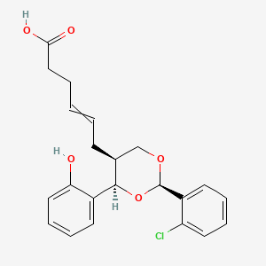 6-[(2R,4R,5S)-2-(2-chlorophenyl)-4-(2-hydroxyphenyl)-1,3-dioxan-5-yl]hex-4-enoic acid