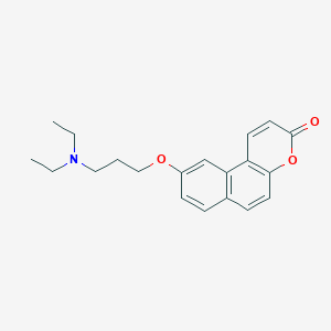 molecular formula C20H23NO3 B1200927 9-[3-(Diethylamino)propoxy]benzo[f]chromen-3-one 