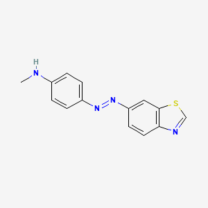 molecular formula C14H12N4S B1200928 6-((p-(Methylamino)phenyl)azo)benzothiazole CAS No. 92911-19-8