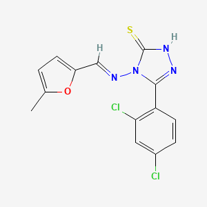 5-(2,4-dichlorophenyl)-4-{[(E)-(5-methylfuran-2-yl)methylidene]amino}-4H-1,2,4-triazole-3-thiol