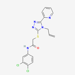 N-(3,4-dichlorophenyl)-2-{[4-(prop-2-en-1-yl)-5-(pyridin-2-yl)-4H-1,2,4-triazol-3-yl]sulfanyl}acetamide