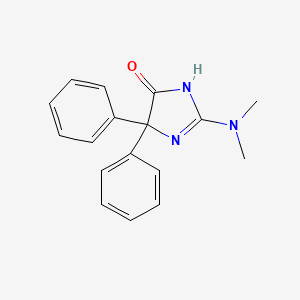 molecular formula C17H17N3O B12009441 2-(Dimethylamino)-5,5-diphenyl-3,5-dihydro-4h-imidazol-4-one CAS No. 16459-73-7