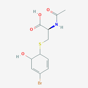 molecular formula C11H14BrNO4S B1200949 N-Acetyl-S-(2-hydroxy-4-bromocyclohexa-3,5-dienyl)cysteine CAS No. 21125-60-0