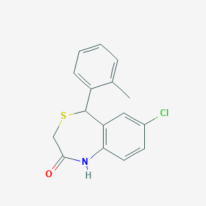 B120095 7-chloro-5-o-tolyl-3,5-dihydrobenzo[e][1,4]thiazepin-2(1H)-one CAS No. 488829-66-9