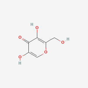 molecular formula C6H6O5 B1200953 4H-Pyran-4-one, 3,5-dihydroxy-2-(hydroxymethyl)- CAS No. 2308-51-2