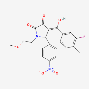 4-(3-Fluoro-4-methylbenzoyl)-3-hydroxy-1-(2-methoxyethyl)-5-(4-nitrophenyl)-1,5-dihydro-2H-pyrrol-2-one