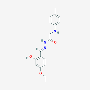 N'-[(E)-(4-ethoxy-2-hydroxyphenyl)methylidene]-2-(4-toluidino)acetohydrazide