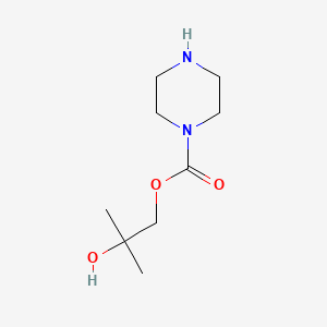 molecular formula C9H18N2O3 B12009595 2-Hydroxy-2-methylpropyl piperazine-1-carboxylate CAS No. 71649-29-1