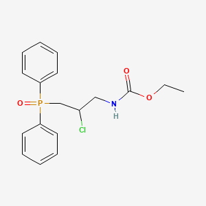 (2-Chloro-3-(diphenyl-phosphinoyl)-propyl)-carbamic acid ethyl ester