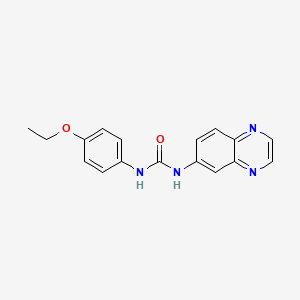 molecular formula C17H16N4O2 B1200973 1-(4-Ethoxyphenyl)-3-(6-quinoxalinyl)urea 