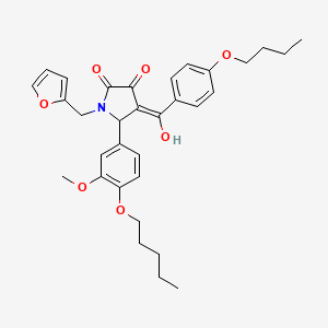 4-(4-Butoxybenzoyl)-1-(furan-2-ylmethyl)-3-hydroxy-5-(3-methoxy-4-(pentyloxy)phenyl)-1H-pyrrol-2(5H)-one