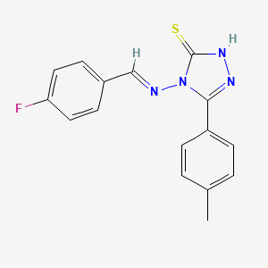 4-{[(E)-(4-fluorophenyl)methylidene]amino}-5-(4-methylphenyl)-4H-1,2,4-triazole-3-thiol