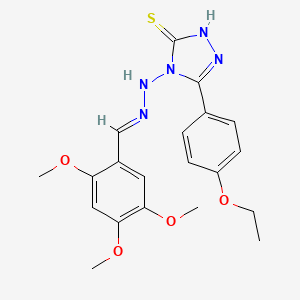 5-(4-Ethoxyphenyl)-4-(2-(2,4,5-trimethoxybenzylidene)hydrazinyl)-4H-1,2,4-triazole-3-thiol