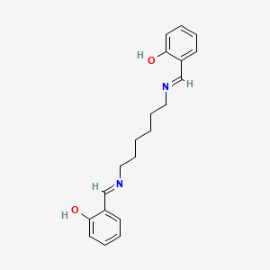 molecular formula C20H24N2O2 B1200982 Phenol, 2,2'-[1,6-hexanediylbis(nitrilomethylidyne)]bis- CAS No. 4081-35-0