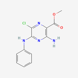 Methyl 3-amino-5-anilino-6-chloro-2-pyrazinecarboxylate