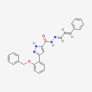 5-(2-(Benzyloxy)phenyl)-N'-(3-phenylallylidene)-1H-pyrazole-3-carbohydrazide